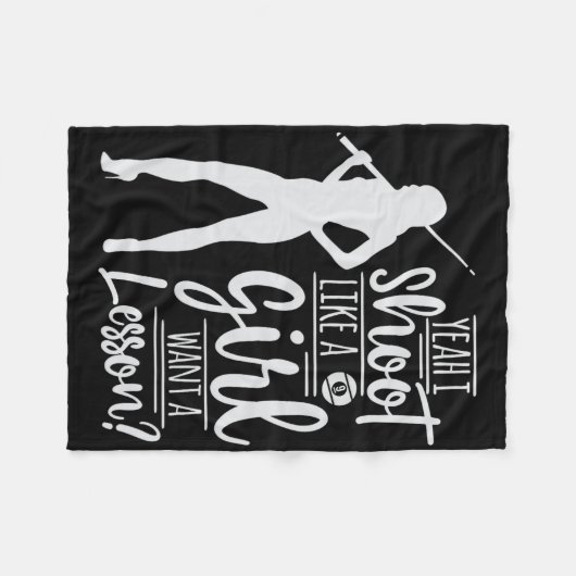 Ja, ich schieß wie ein Mädchen, das eine Lektion f Fleecedecke (Vorderseite (Horizontal))