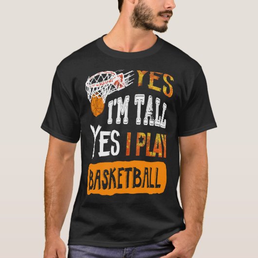 Ja, ich spiele Basketball T-Shirt (Vorderseite)