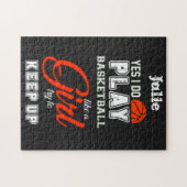 Ja, ich spiele Basketball wie ein Mädchen Puzzle (Horizontal)