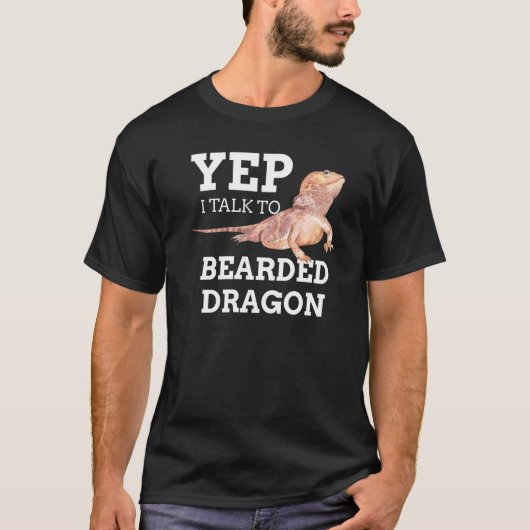 Ja, ich spreche mit bärtigen Drachen Niedlichen Pe T-Shirt (Vorderseite)