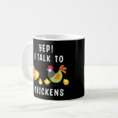 Ja, ich spreche mit Hühnern Kaffeetasse (Vorderseite Links)