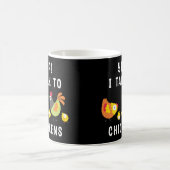 Ja, ich spreche mit Hühnern Kaffeetasse (Mittel)