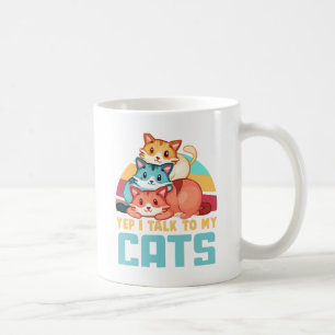Ja, ich spreche mit meinem Cats-Adorable Trio Cat Kaffeetasse