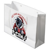 Ja, ich war unheimlich F-Caw-F Weihnachten Große Geschenktüte (Vorderseite Schrägansicht)