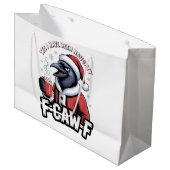 Ja, ich war unheimlich F-Caw-F Weihnachten Große Geschenktüte (Vorderseite Schrägansicht)