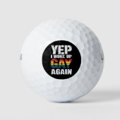Ja, ich Weckte Gay wieder Stolz Regenbogen Que Gay Golfball (Vorderseite)