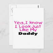 Ja, ich weiß, dass ich genauso aussehe wie mein Pa Postkarte (Vorne/Hinten)