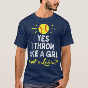 Ja, ich wirke wie ein Cooles Girl Pitchers Funny S T-Shirt