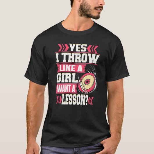 Ja, ich wirke wie ein Girl Track und Field Discus T-Shirt (Vorderseite)