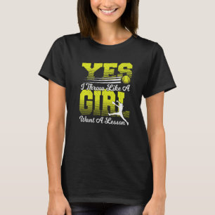 Ja, ich wirke wie ein Mädchen, das eine Lektion au T-Shirt