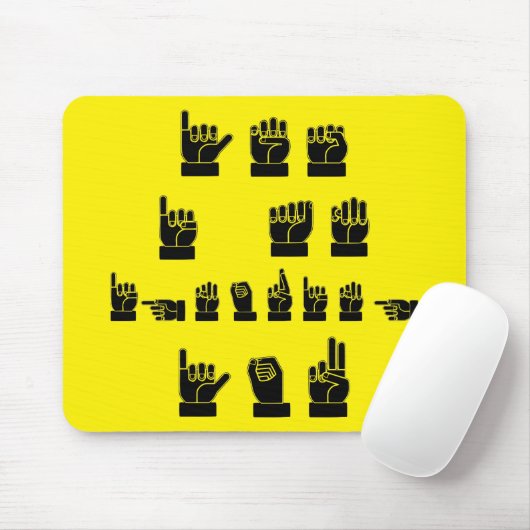 Ja ignoriere ich Sie ASL #USAPatriotGraphics © Mousepad (Mit Mouse)