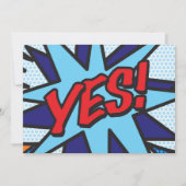 JA, Ihre Nachricht Rede Blase Spaß Retro Ankündigung (Vorderseite)