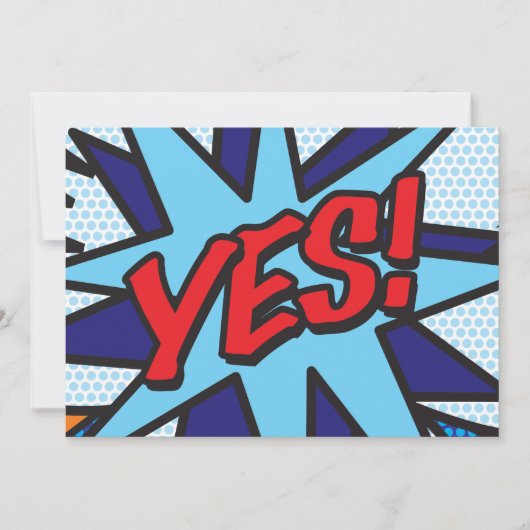 JA, Ihre Nachricht Rede Blase Spaß Retro Ankündigung (Vorderseite)