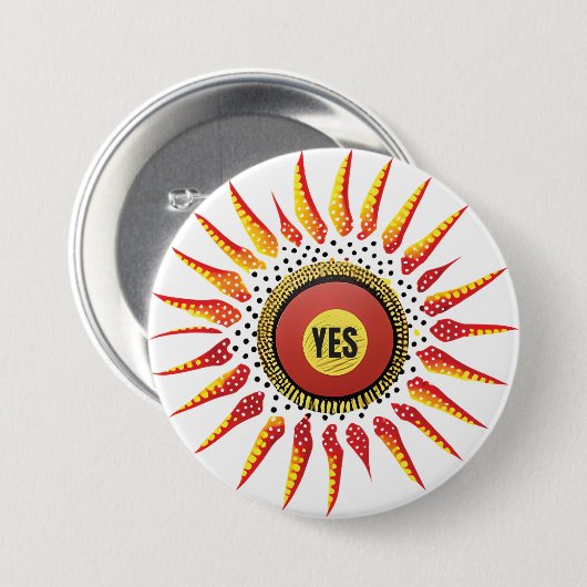 Ja Indigene Stimme im Parlament Button (Vorne & Hinten)