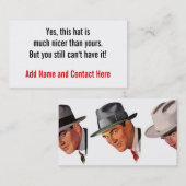 Ja ist dieser Hut netter…. Visitenkarte (Vorne/Hinten)