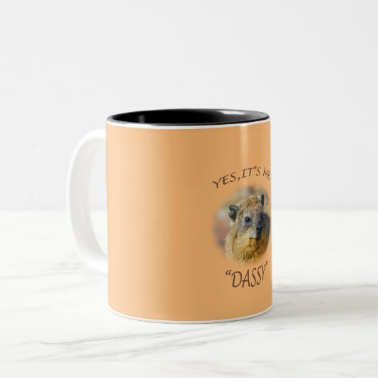 JA ITIS ICH, "DASSY " ZWEIFARBIGE TASSE (Vorderseite Links)