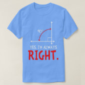 Ja Ix27m Immer rechts Funny Math T T-Shirt (Design vorne)