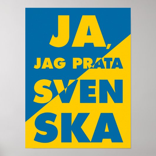 Ja, Jag Prata Svenska, ja, ich spreche Schwedisch Poster (Vorne)