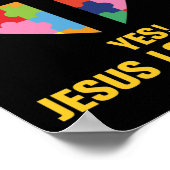 Ja, Jesus Liebe Me Autismus Herz Poster (Ecke)