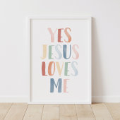 Ja Jesus Lieben Ich Regenbogen Kinderzimmer Dekora Poster