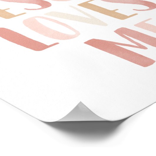 Ja Jesus Lieben Ich Rosa Girl Kinderzimmer Dekorat Poster (Ecke)