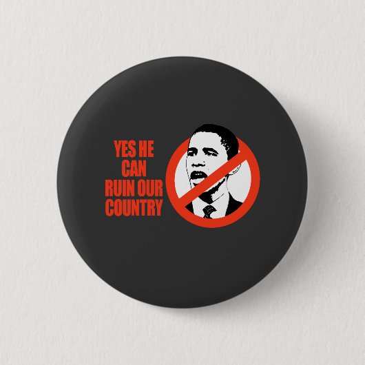 JA KANN ER UNSEREN T - SHIRT DES LAND-/ANTI-OBAMA BUTTON (Vorderseite)
