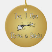 Ja kann ich einen Stock fahren! Keramikornament (Vorne)