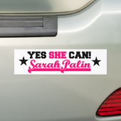 Ja kann sie - sportlicher Autoaufkleber (Auf Auto)