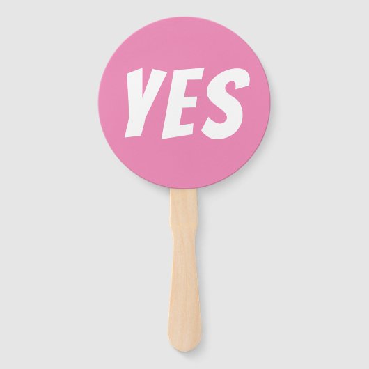 Ja / Kein Geschlecht offenbart Girl Quiz-Spielsign Fächer (Vorderseite)