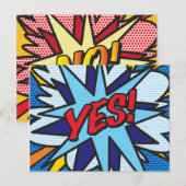 JA KEIN Spaß Retro Comic Pop Kunst Postkarte (Vorne/Hinten)