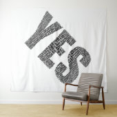 Ja Kein Tapestry Wandteppich (Beispiel (Horizontal))