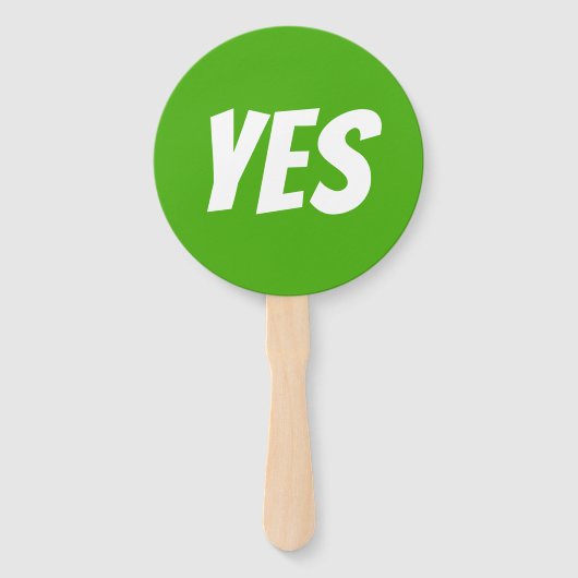 Ja/Keine hellgrünen, roten Quizspielsignaturen Fächer (Vorderseite)