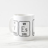 Ja/Keine periodische Tasse von Tabellenwörtern (Vorderseite Links)