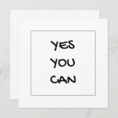 Ja können Sie Ermutigungs-Karte Einladung (Vorne/Hinten)