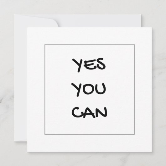 Ja können Sie Ermutigungs-Karte Einladung (Vorderseite)