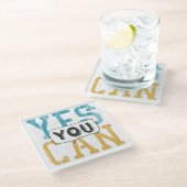 Ja können Sie Glasuntersetzer (Schrägansicht)