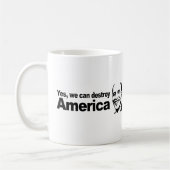 Ja können wir Amerika zerstören Kaffeetasse (Links)