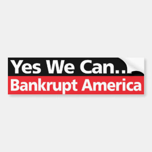 Ja können wir… Bankrottes Amerika Autoaufkleber