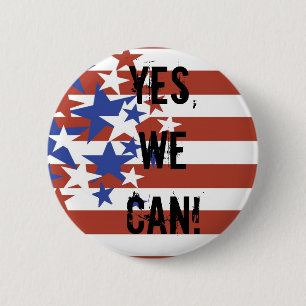 JA KÖNNEN WIR! BARACK OBAMA PRÄSIDENT BUTTON