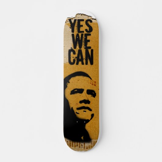 JA KÖNNEN WIR - BARACK OBAMA Schablonen-Pappe sk8 Skateboard (Vorne)