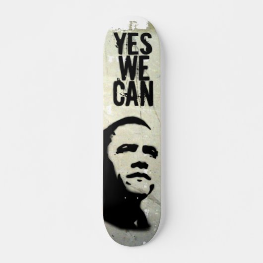JA KÖNNEN WIR - BARACK OBAMA Schablonenfelsen sk8 Skateboard (Vorne)
