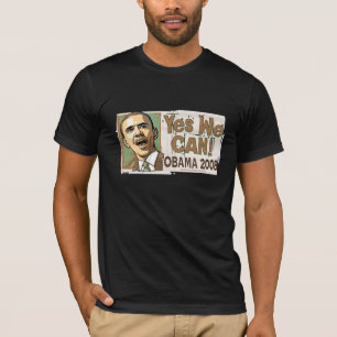 Ja können wir! Dunkelheits-Shirt Obama 2008 T-Shirt