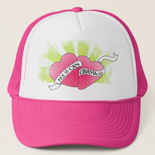 Ja können wir - Obama 08 - alte Truckerkappe (Vorderseite)