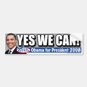 Ja können wir! Obama-Autoaufkleber Autoaufkleber