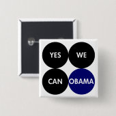 Ja können wir Obama-Button Button (Vorne & Hinten)