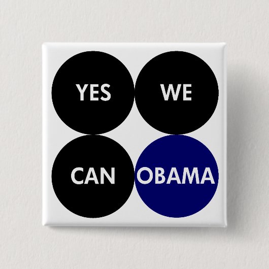 Ja können wir Obama-Button Button (Vorderseite)