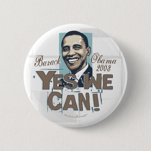 Ja können wir! Obama-Knopf Button (Vorderseite)