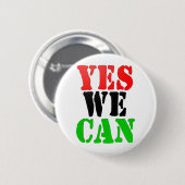 Ja können wir (Pan-Afrikanische Flagge) Button (Vorne & Hinten)