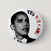 Ja können wir! - Politischer Knopf Obama Button (Vorderseite)