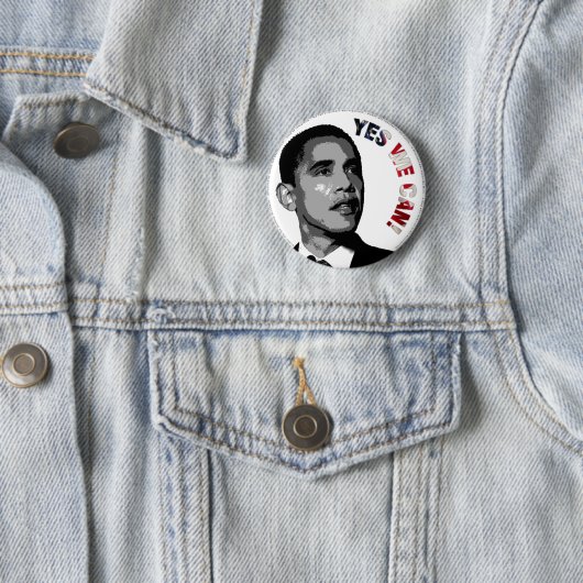 Ja können wir! - Politischer Knopf Obama Button (Beispiel)